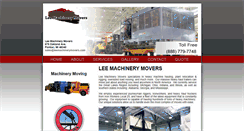 Desktop Screenshot of leemachinerymovers.com