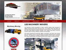 Tablet Screenshot of leemachinerymovers.com